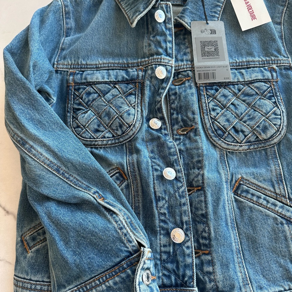 Zadig & Voltaire Blue Quilted Jean Jacket